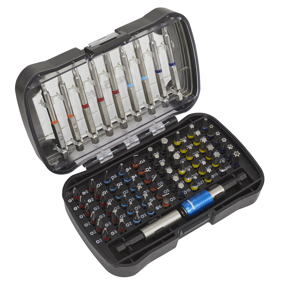 Sealey S01038 Power Tool Bit Set 71pc Colour-Coded S2