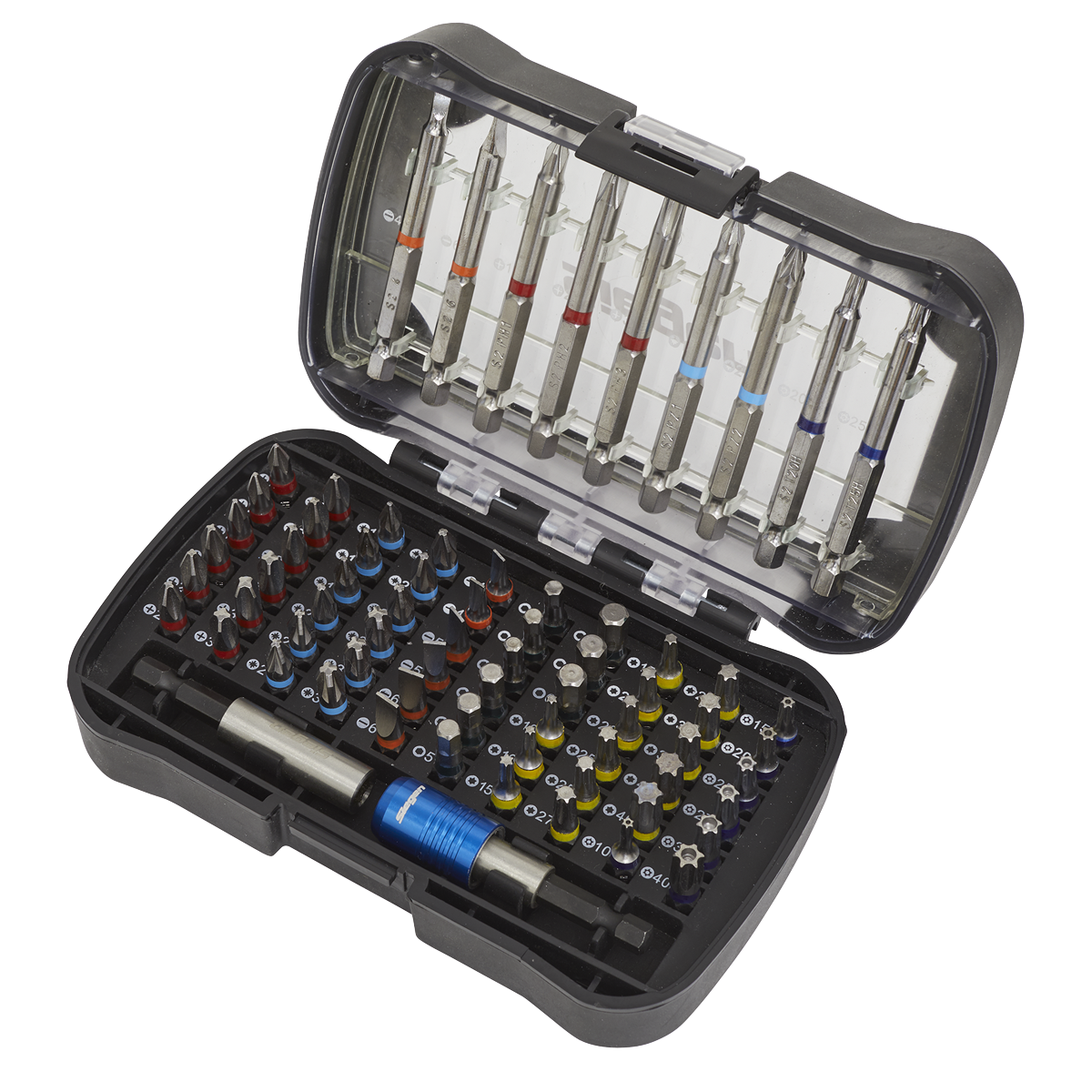 Sealey S01038 Power Tool Bit Set 71pc Colour-Coded S2