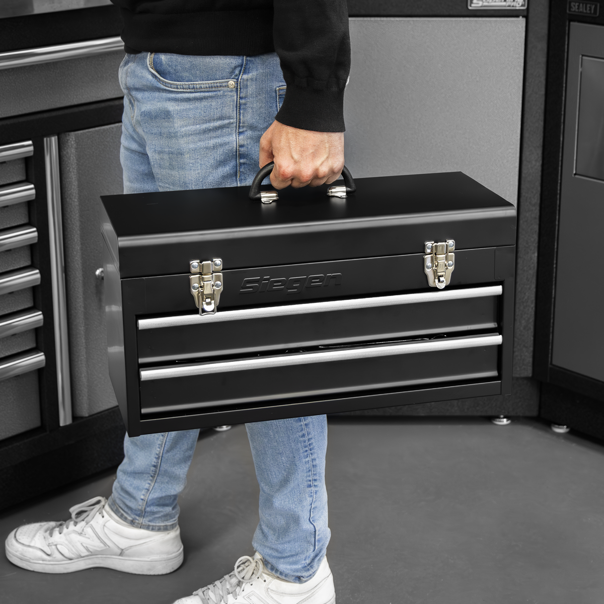 Sealey S01055 Siegen Portable Tool Chest 2 Drawer with Tool Kit 90pc