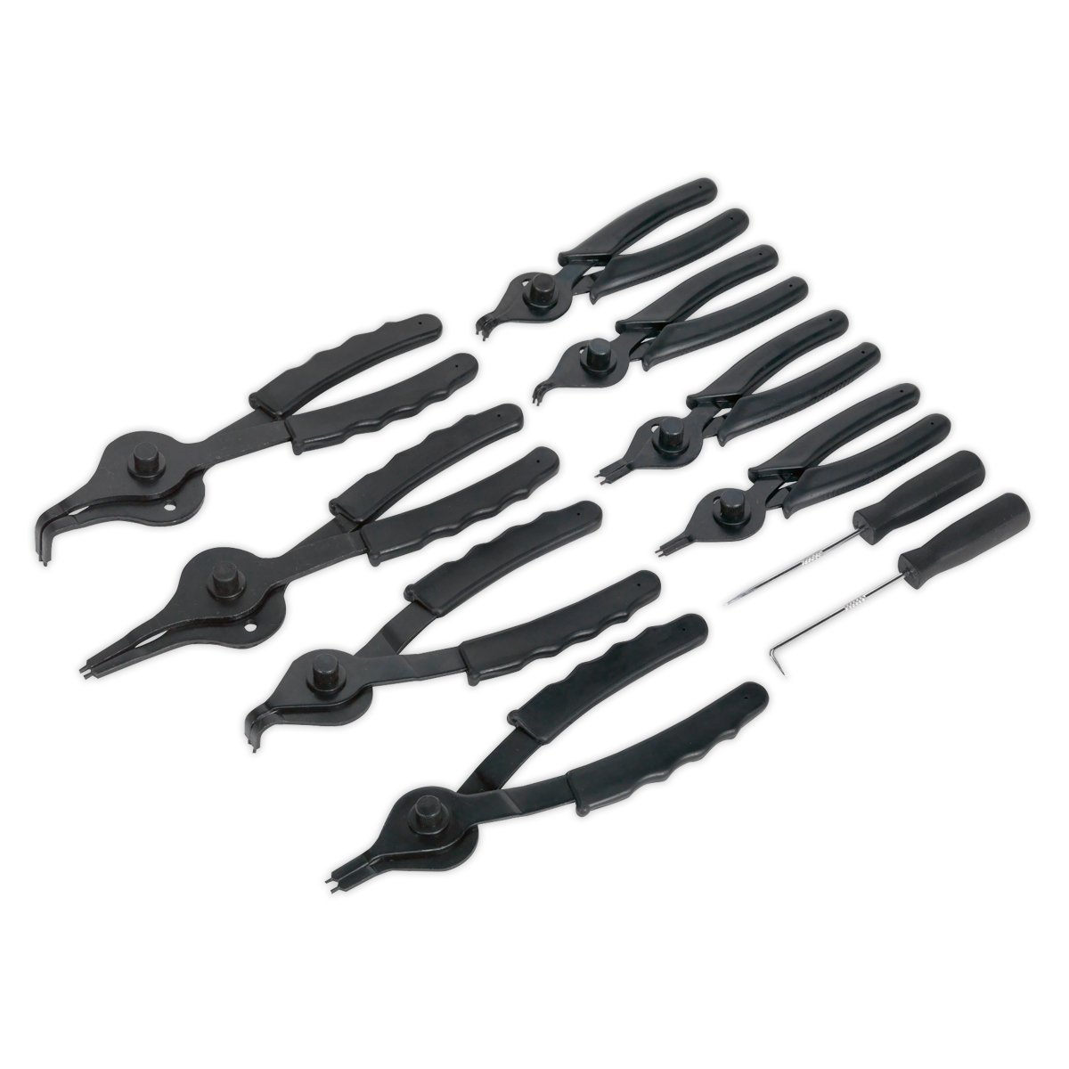 Sealey S01064 Circlip Pliers Set 10pc Internal/External