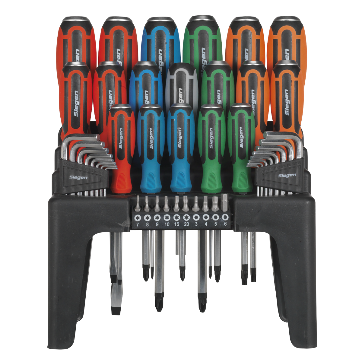 Sealey S01106 Hammer-Thru Screwdriver, Hex Key & Bit Set 44pc