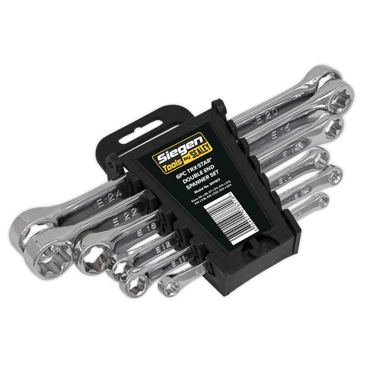 Sealey S01107 TRX-Star* Double End Spanner Set 6pc