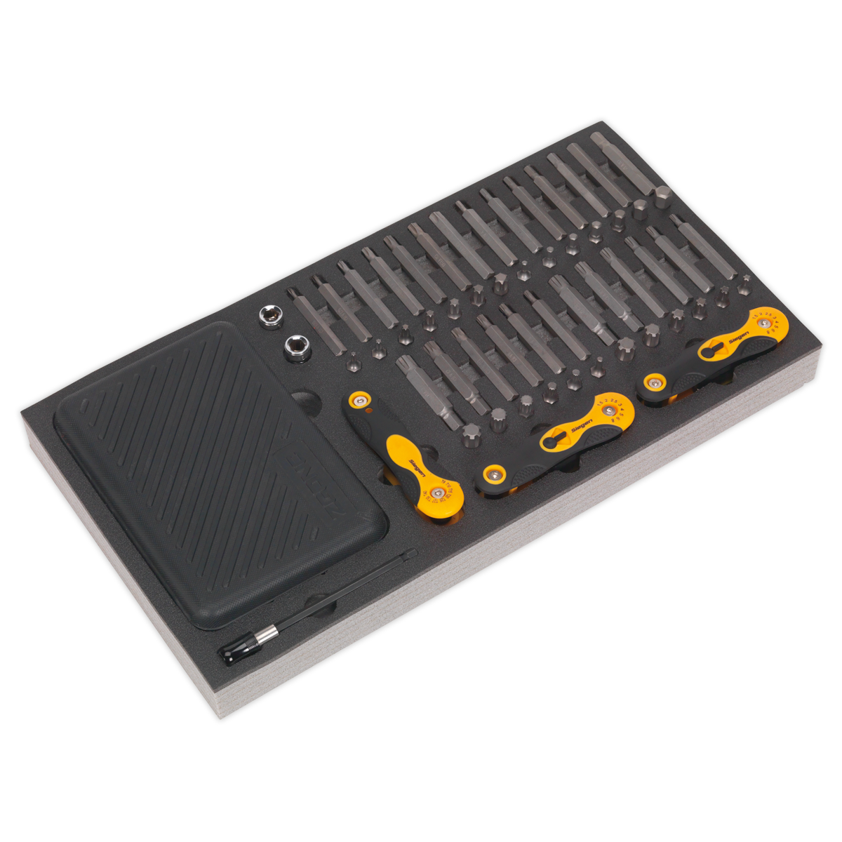 Sealey S01126 Tool Tray with Specialised Bits & Folding Hex Keys 192pc