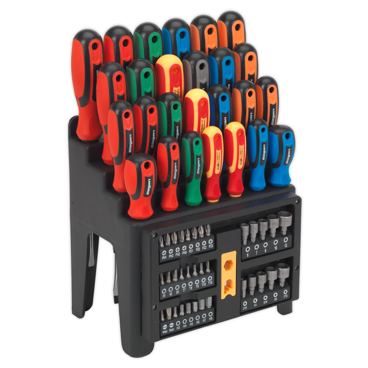 Sealey S01152 Screwdriver, Bit & Nut Driver Set 61pc