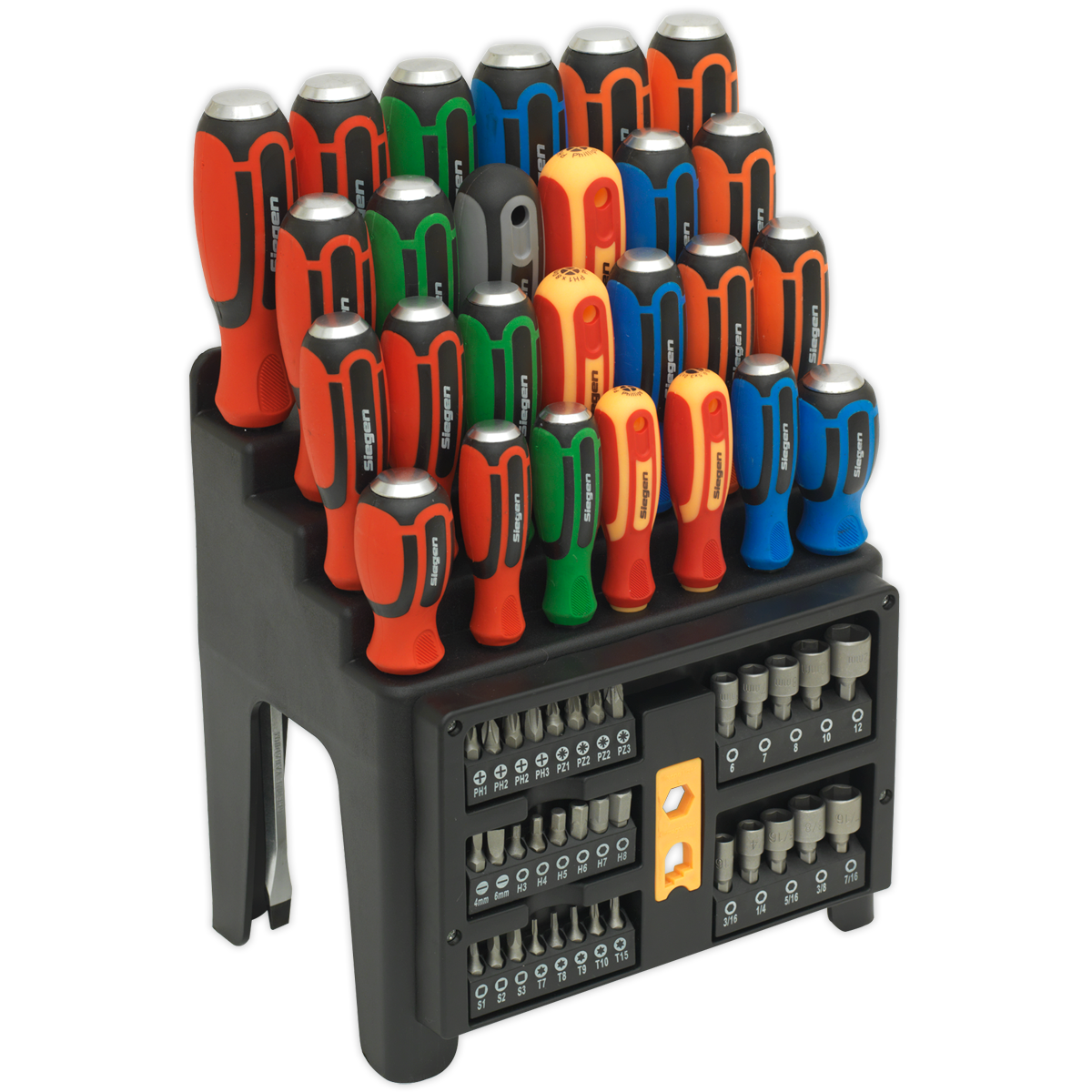 Sealey S01153 Hammer-Thru Screwdriver, Bit & Nut Driver Set 61pc