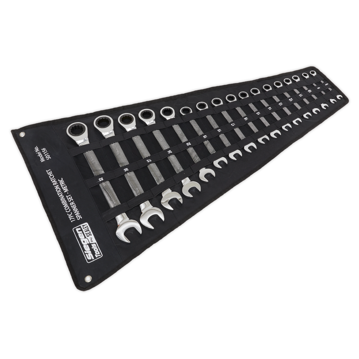Sealey S01156 Combination Ratchet Spanner Set 17pc Metric