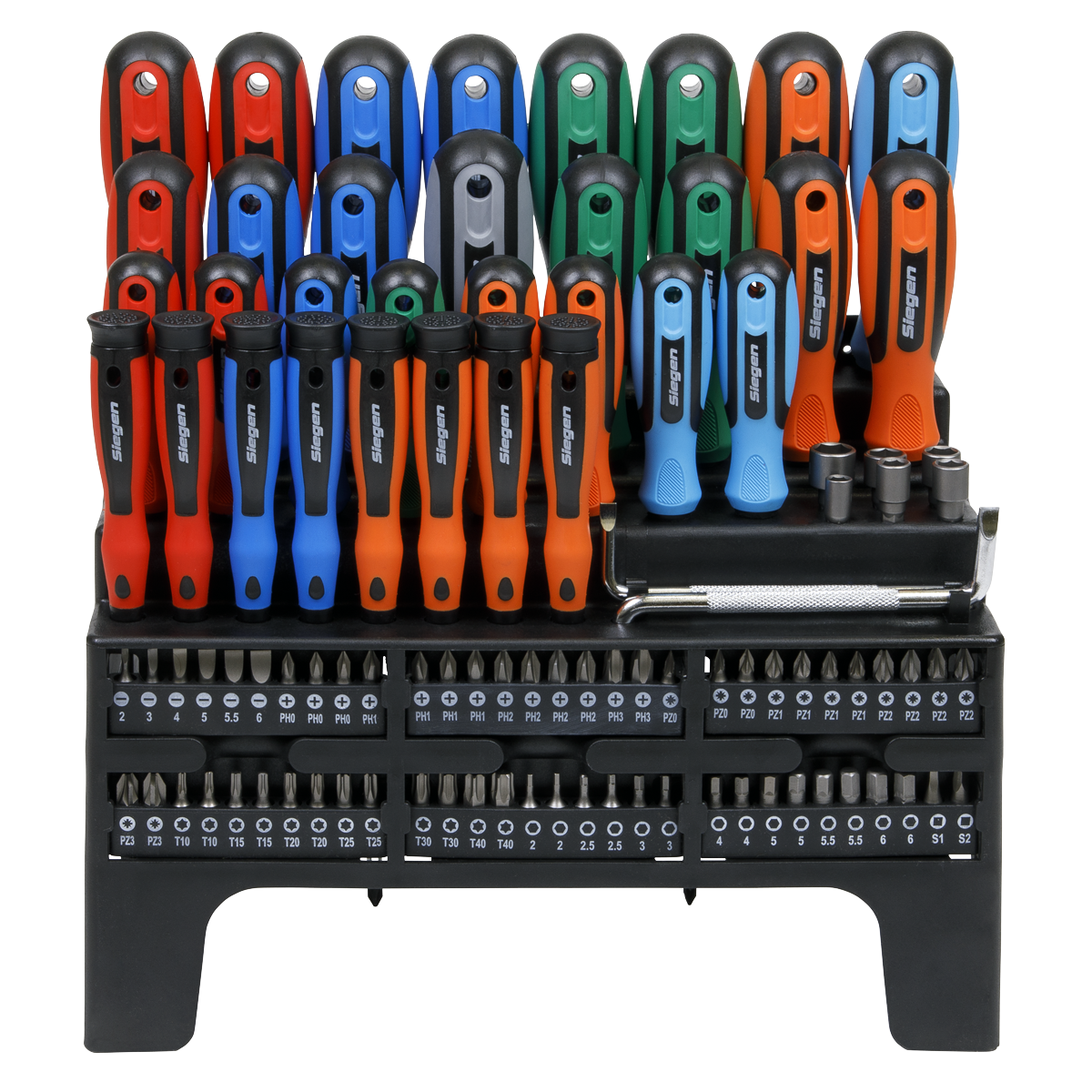 Sealey S01248 Siegen Screwdriver, Bit & Nut Driver Set 100pc