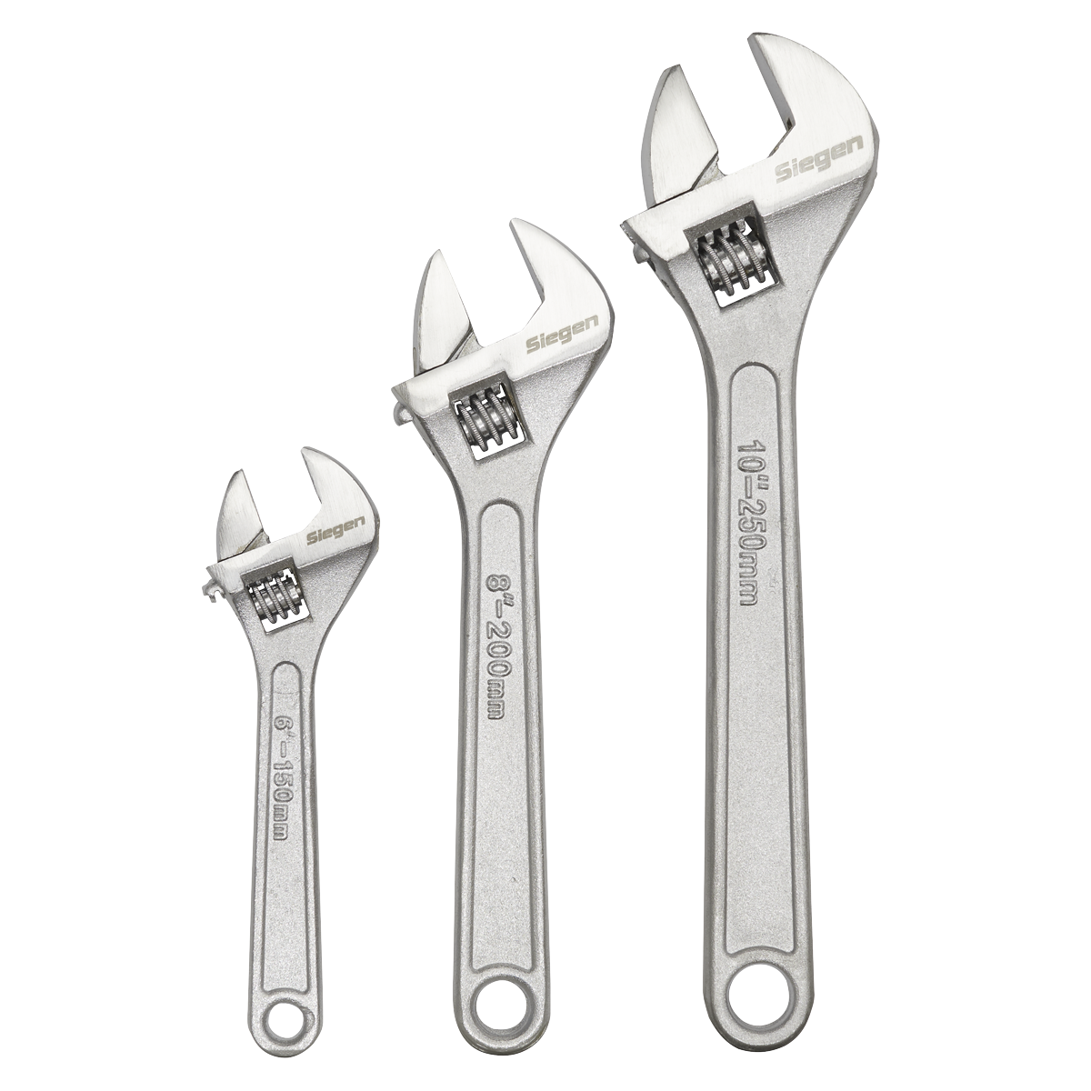Sealey S0448 Adjustable Wrench Set 3pc 150, 200 & 250mm