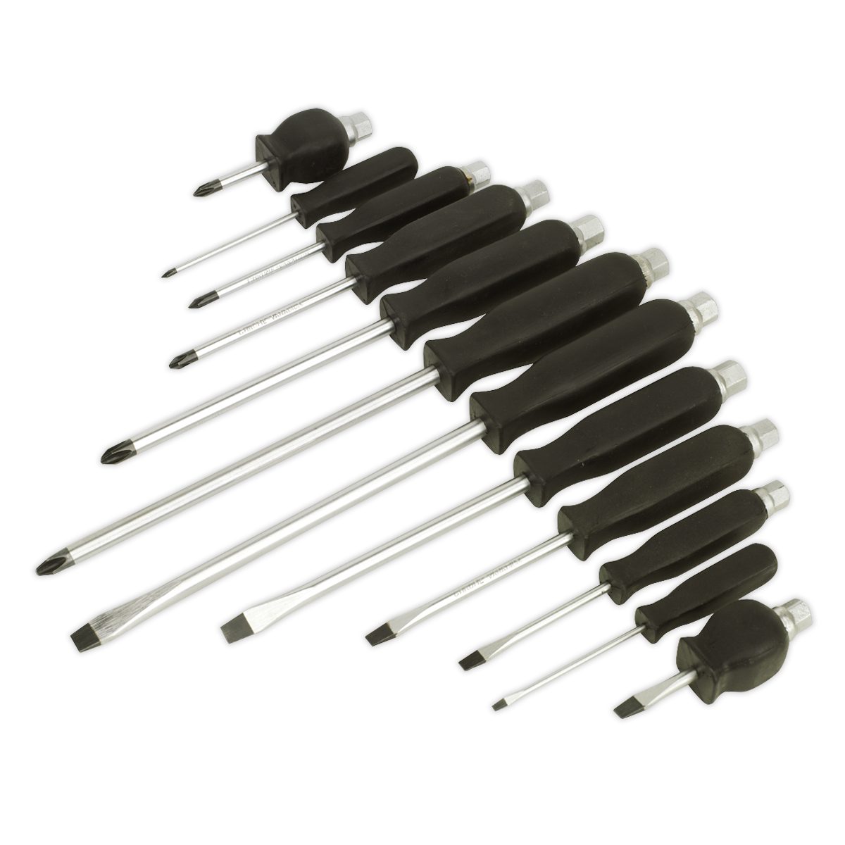 Sealey S0641 Screwdriver Set 12pc Hammer-Thru
