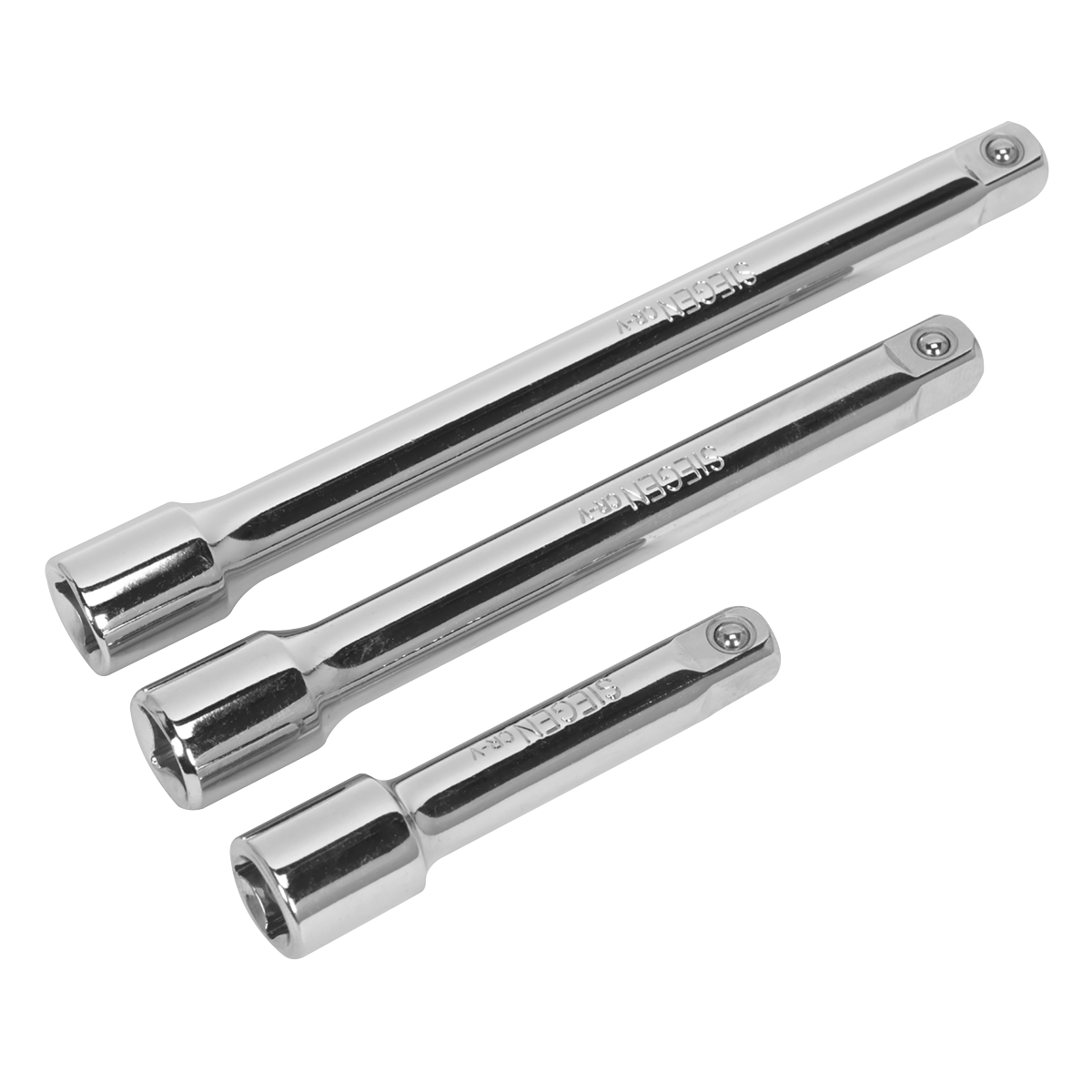 Sealey S0719 Extension Bar Set 3pc 3/8"Sq Drive