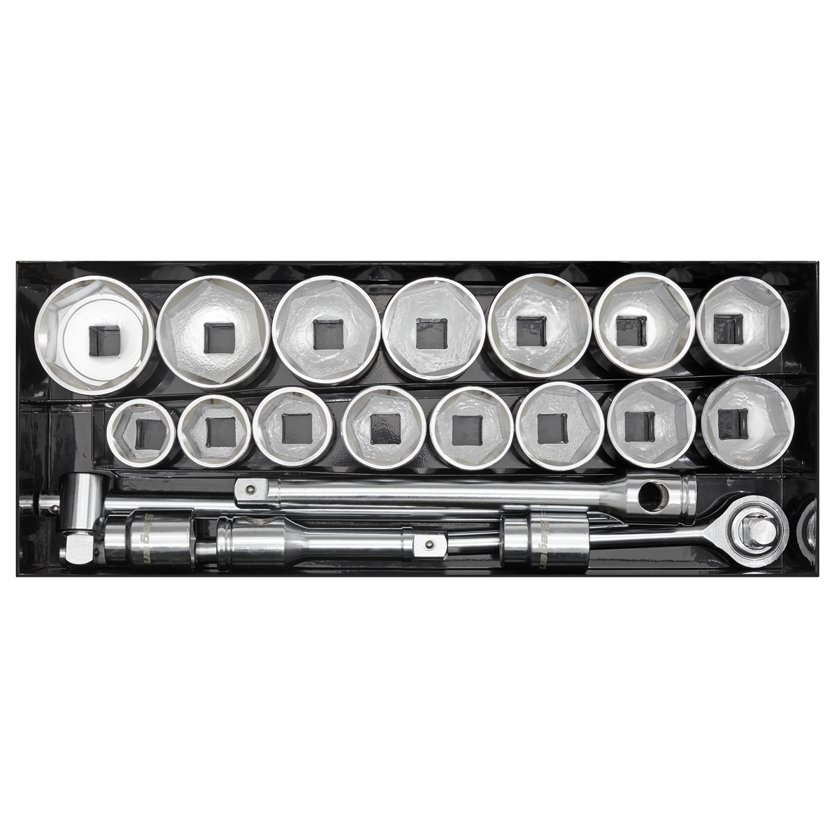 Sealey S0768 Socket Set 21pc 1"Sq Drive 6pt WallDrive® Metric
