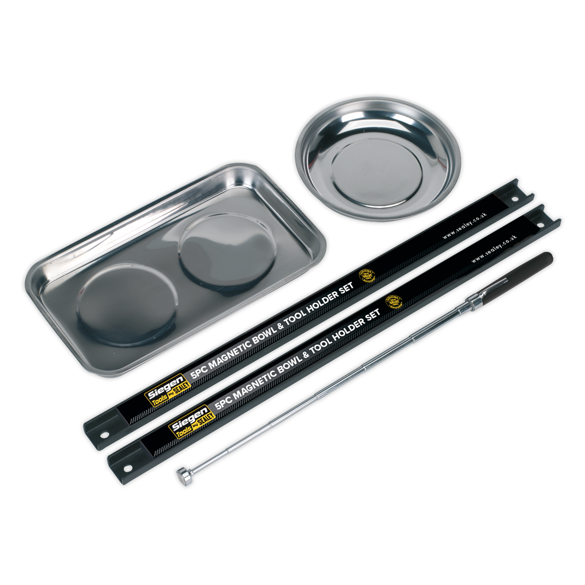 Sealey S0773 Magnetic Bowl & Tool Holder Set 5pc