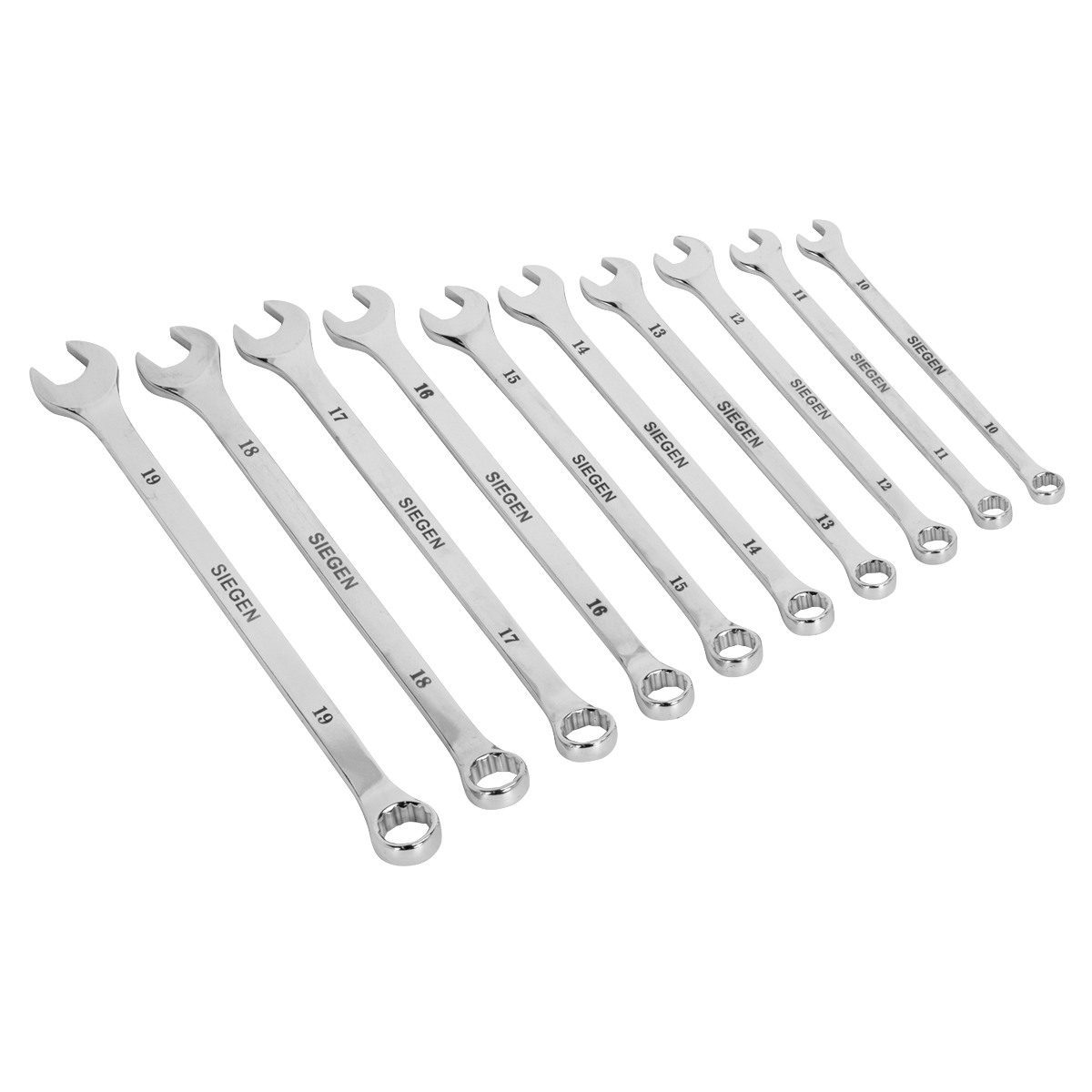 Sealey S0832 Combination Spanner Set 10pc Extra-Long Metric