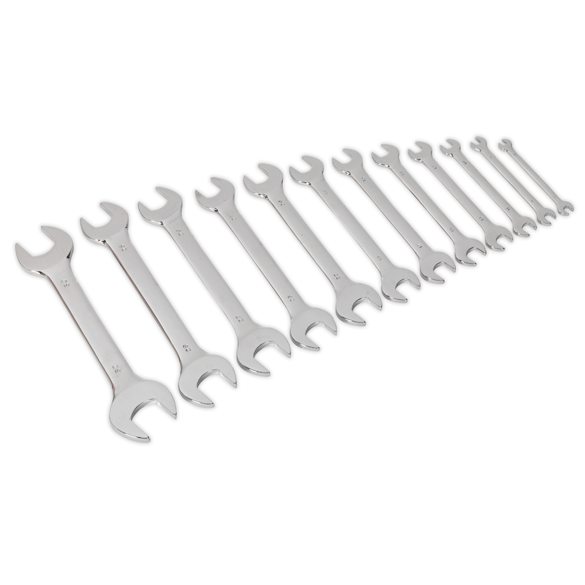 Sealey S0849 Double Open-End Spanner Set 12pc Metric