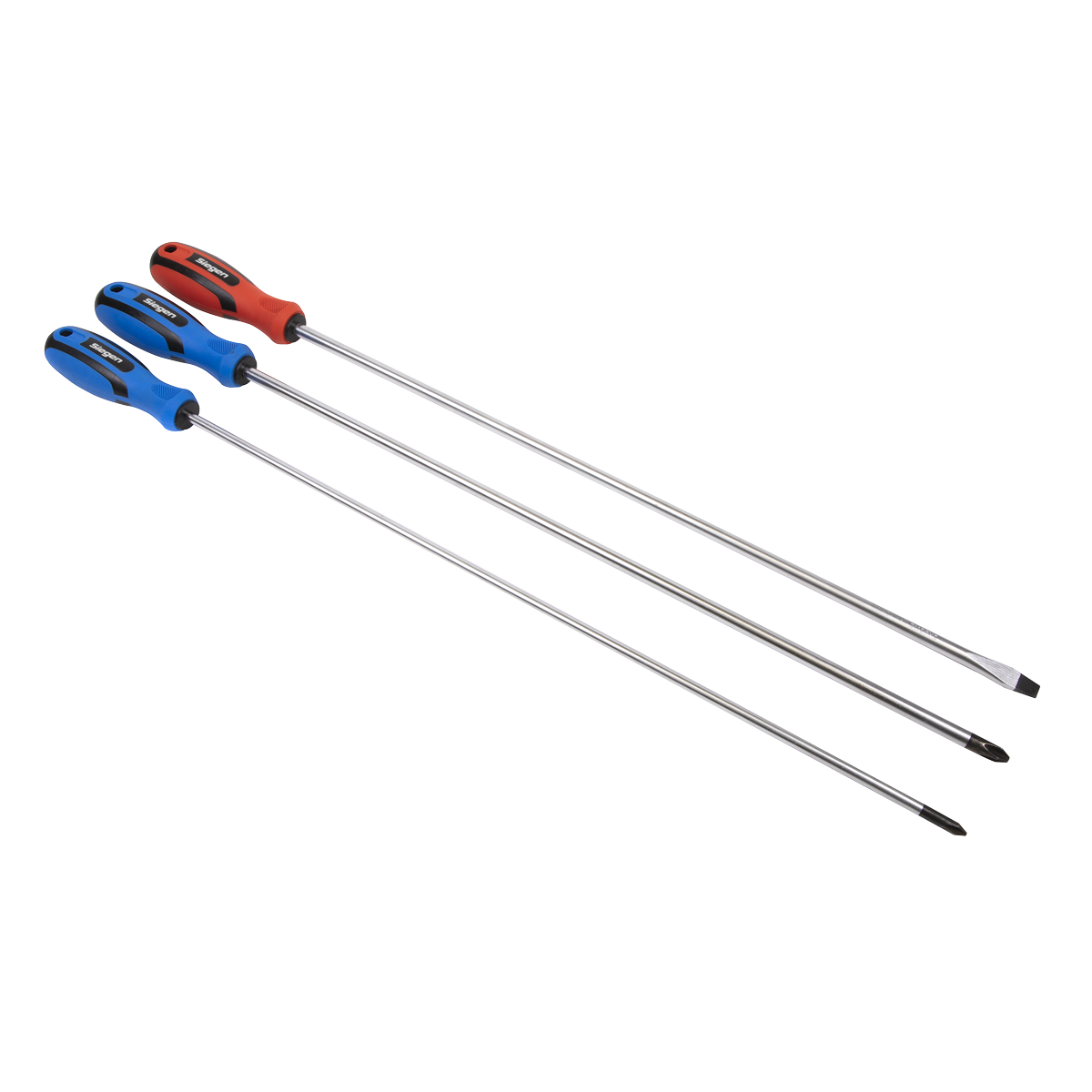 Sealey S0895 Screwdriver Set 3pc Extra-Long