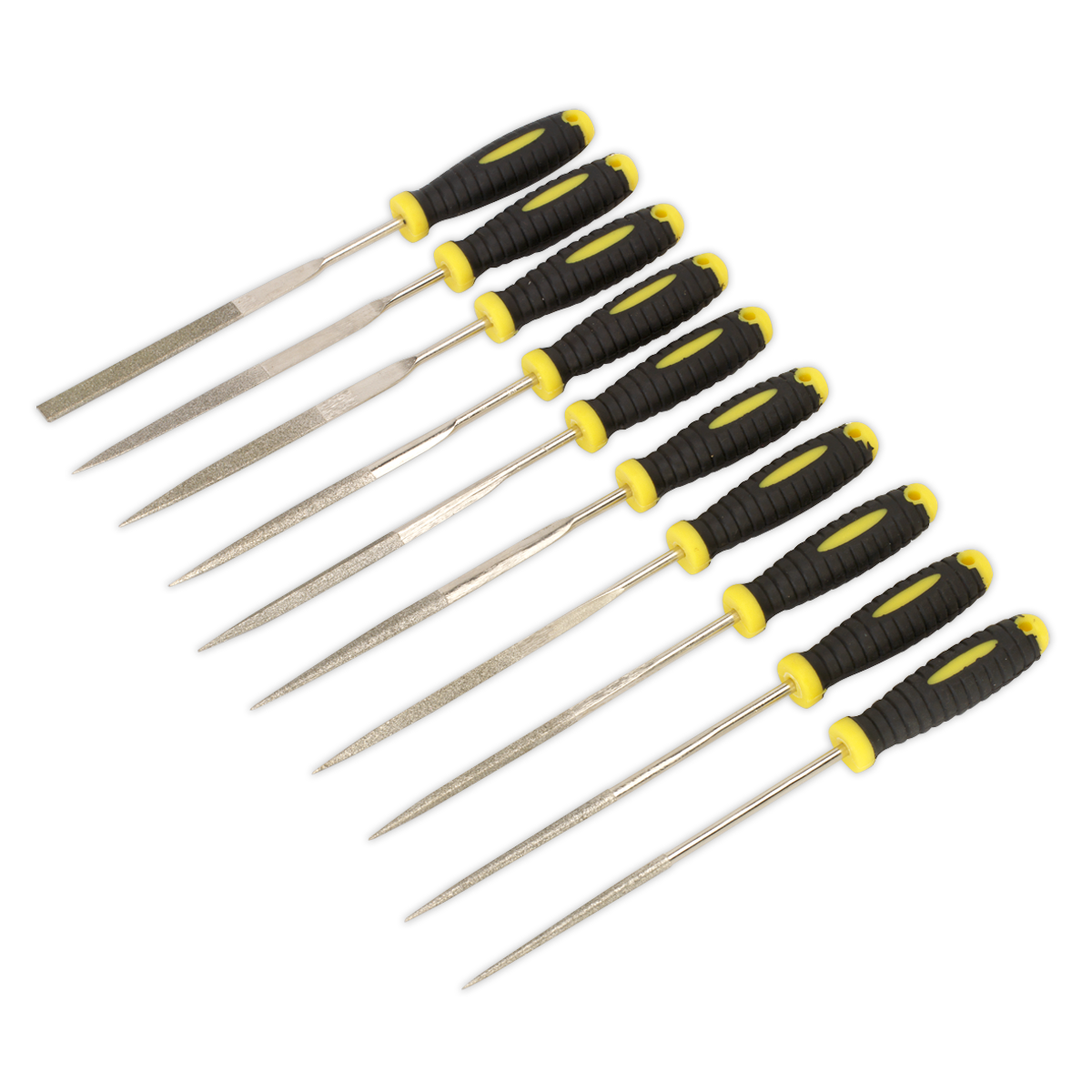 Sealey S0896 Diamond Needle File Set 10pc 100mm