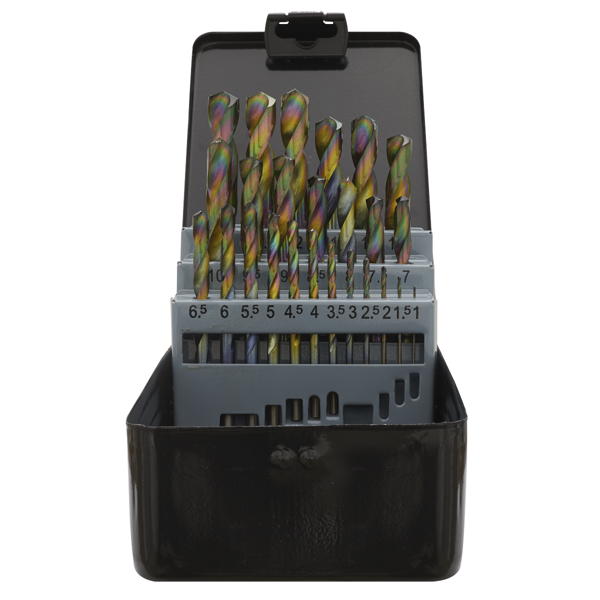 Sealey S0938 HSS Drill Bit Set 25pc Edge Ground - Metric DIN 338