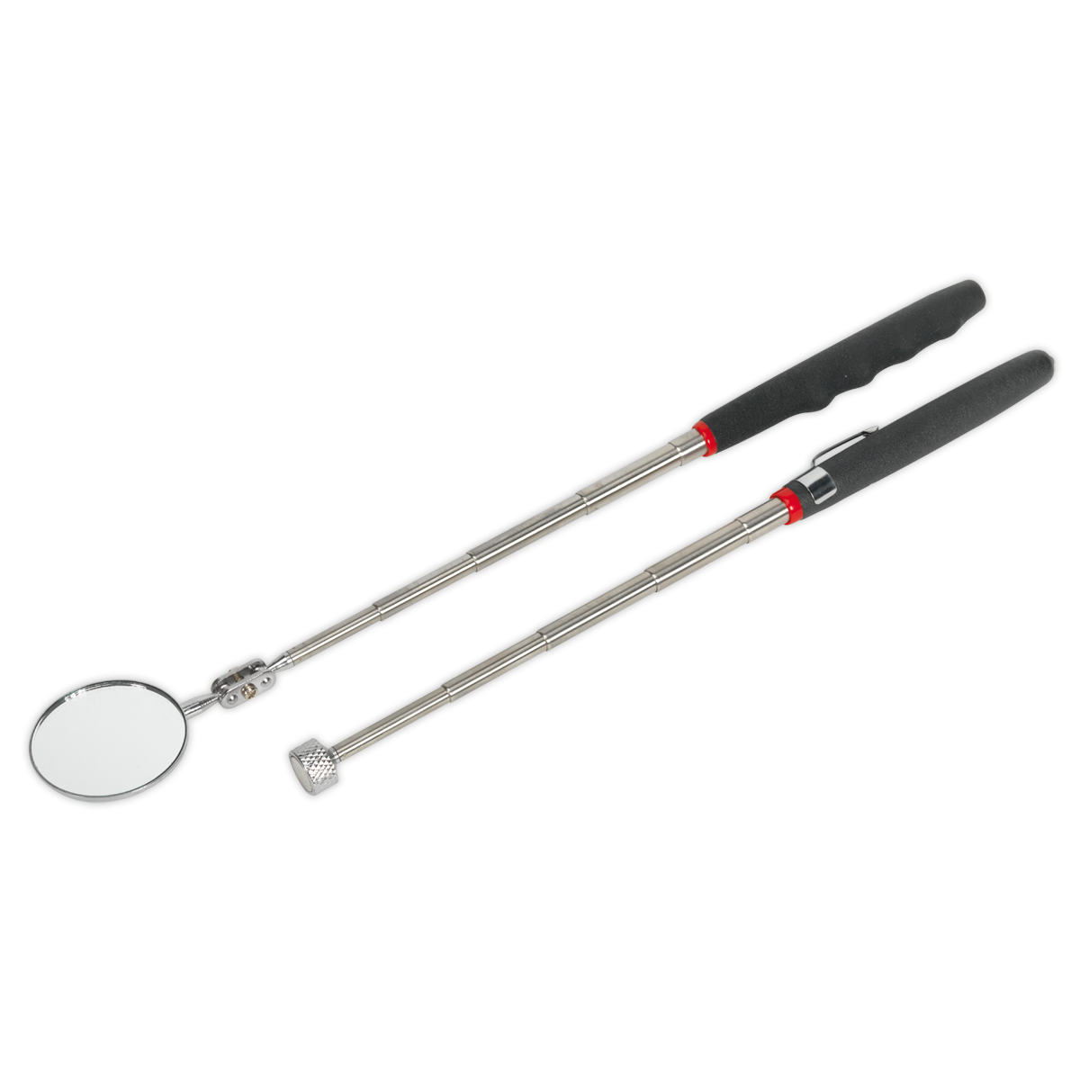 Sealey S0940 Telescopic Magnetic Pick-Up Tool & Inspection Mirror Set 2pc