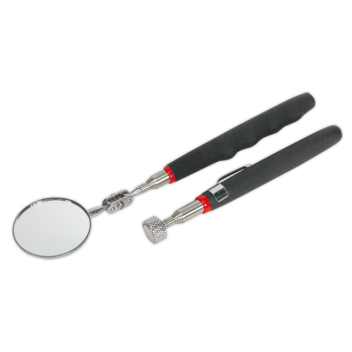 Sealey S0940 Telescopic Magnetic Pick-Up Tool & Inspection Mirror Set 2pc