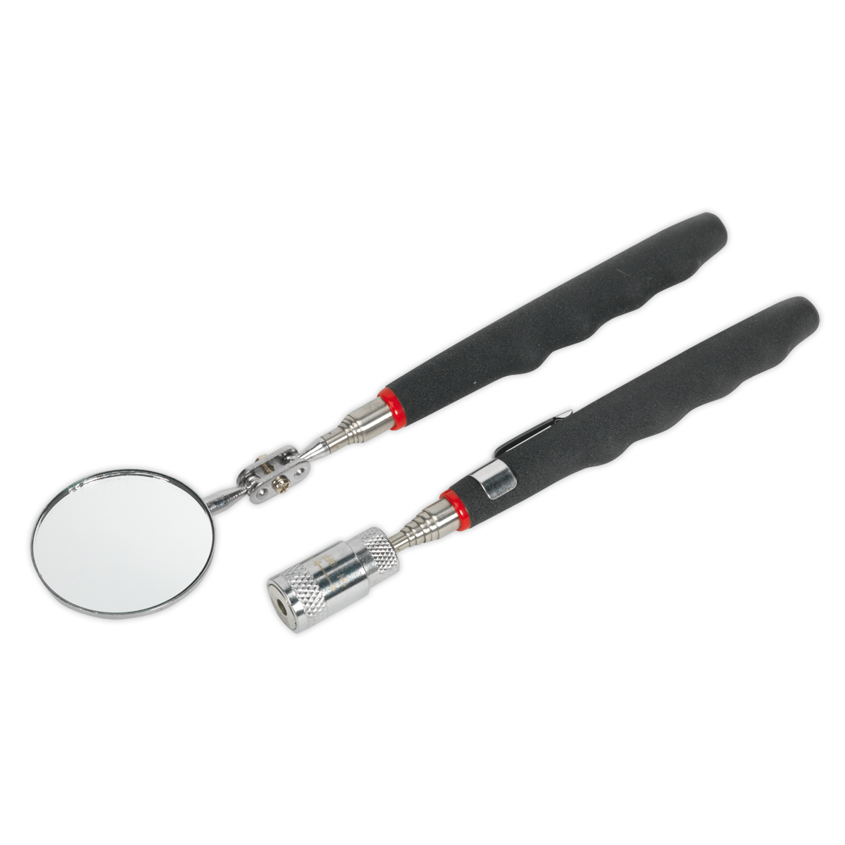 Sealey S0941 Telescopic Magnetic LED Pick-Up Tool & Inspection Mirror Set 2pc