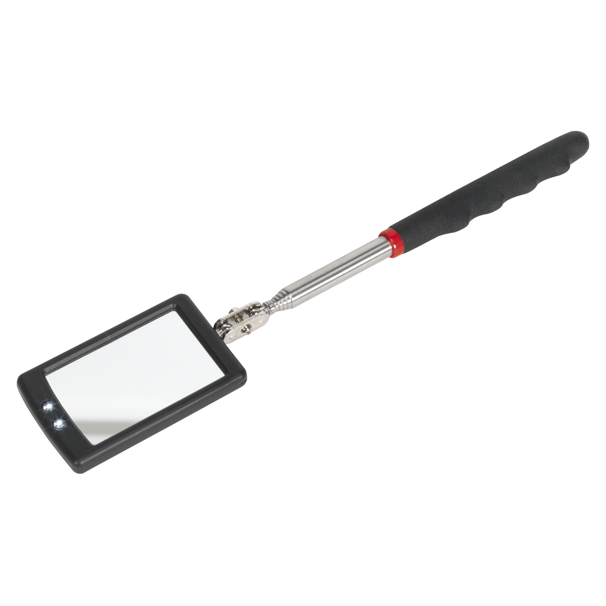 Sealey S0948 Telescopic Inspection Mirror 52 x 83mm with 2 LEDs