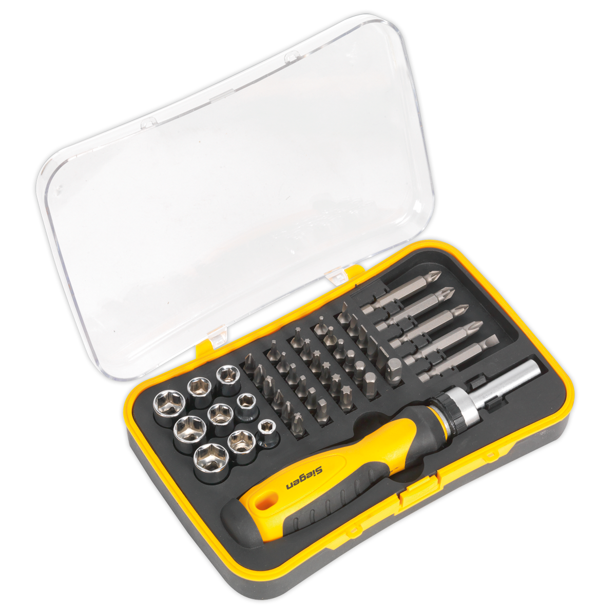 Sealey AP9243BBHVCOM Portable Tool Chest 3 Drawer with Ball Bearing Slides - Hi-Vis & 93pc Tool Kit