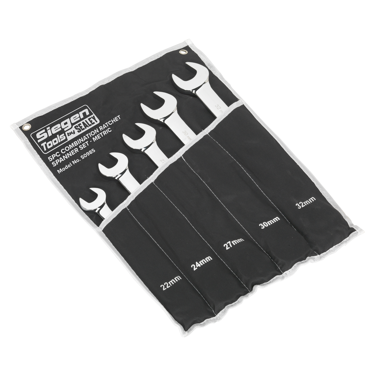 Sealey S0985 Combination Ratchet Spanner Set 5pc Metric