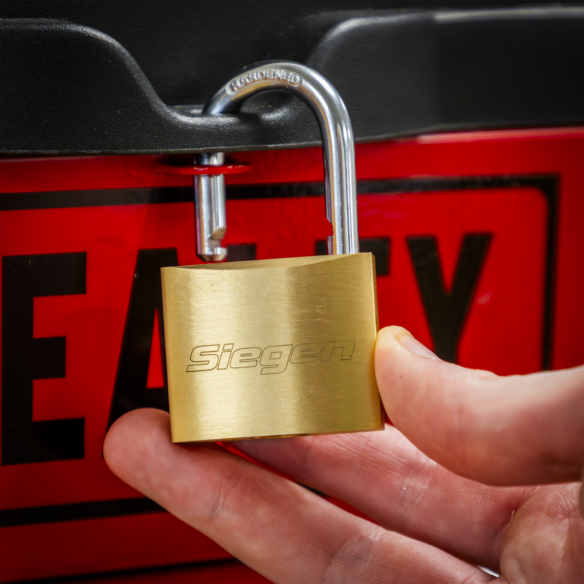 Sealey S0992 Siegen Brass Body Padlock with Brass Cylinder Keyed Alike - Pack of 4