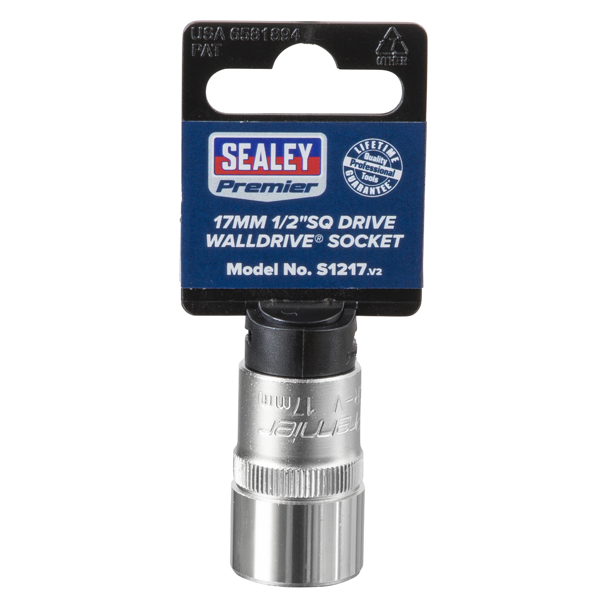 Sealey S1217 WallDrive® Socket 17mm 1/2"Sq Drive
