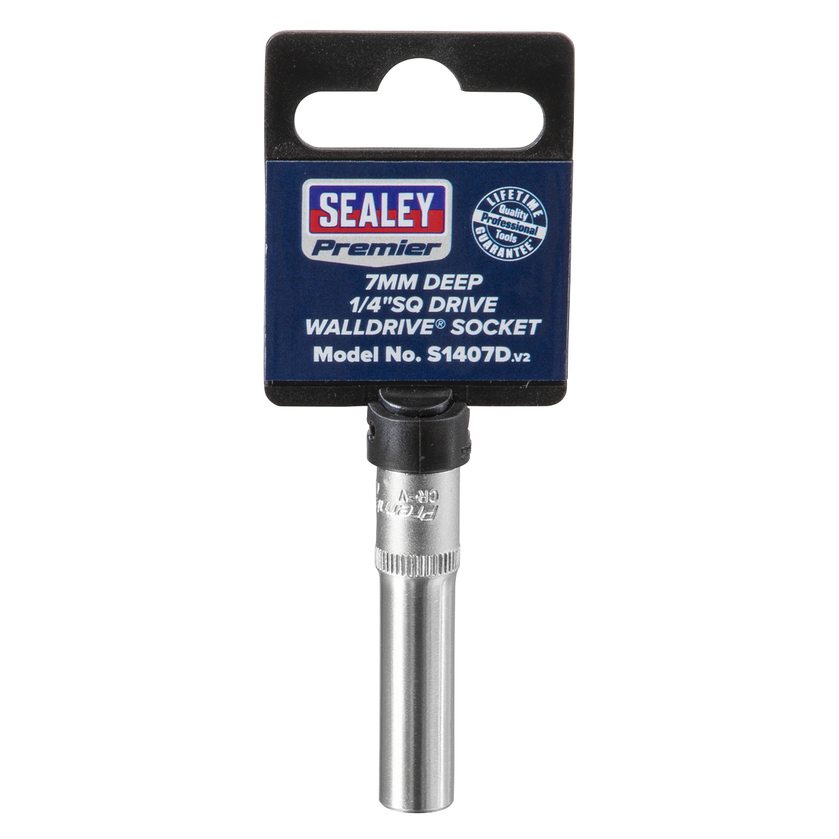 Sealey S1407D WallDrive® Socket 7mm Deep 1/4"Sq Drive
