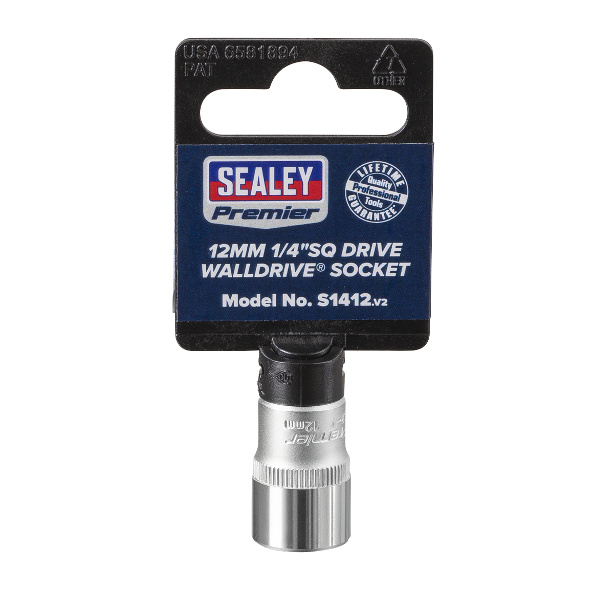 Sealey S1412 WallDrive® Socket 12mm 1/4"Sq Drive