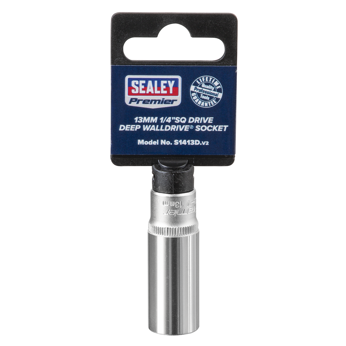 Sealey S1413D WallDrive® Socket 13mm Deep 1/4"Sq Drive