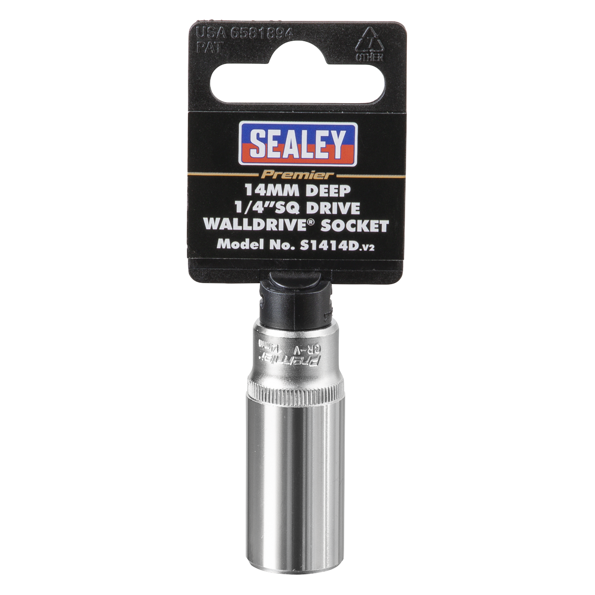 Sealey S1414D WallDrive® Socket 14mm Deep 1/4"Sq Drive