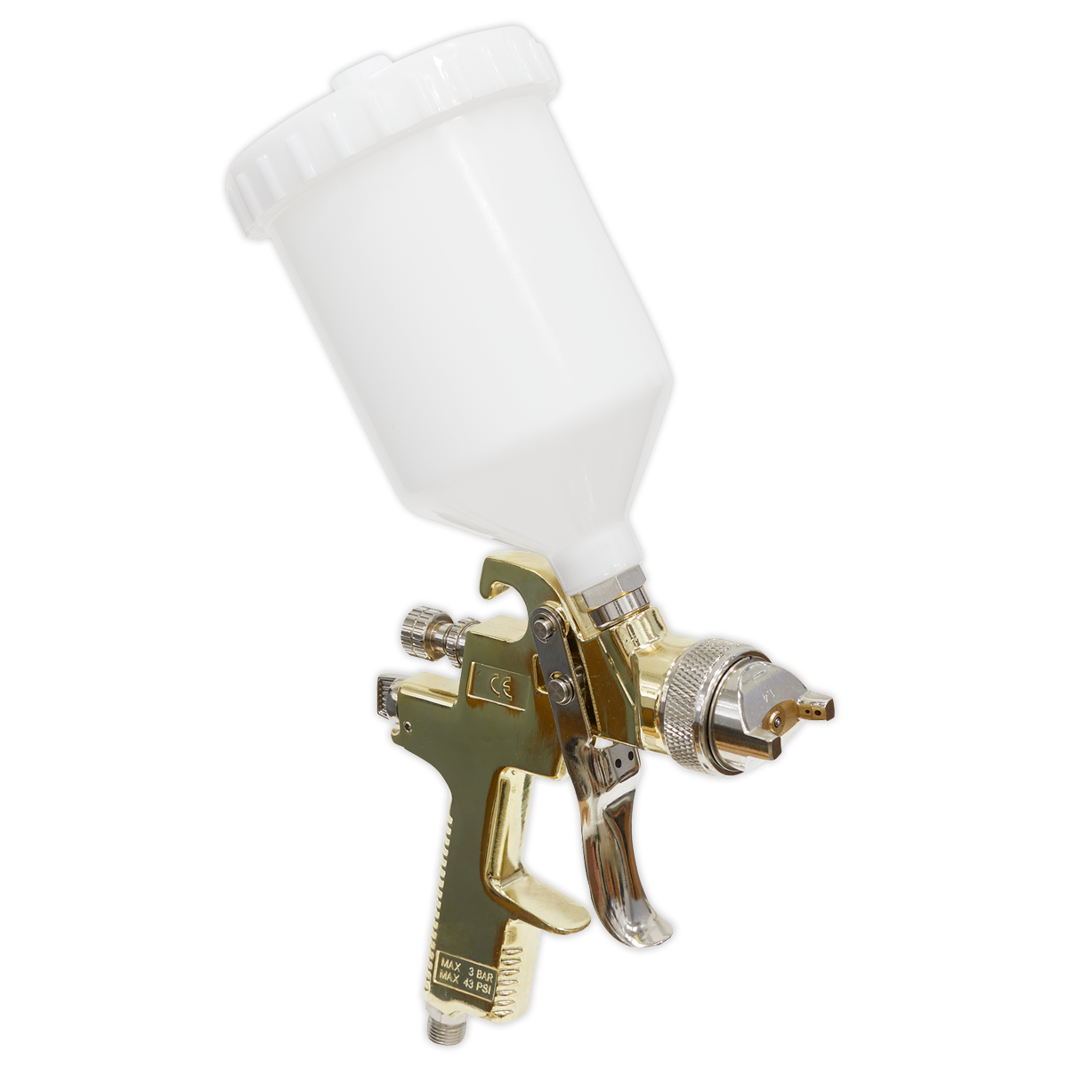 Sealey S701G Gravity Feed Spray Gun 1.4mm Set-Up Gold Series