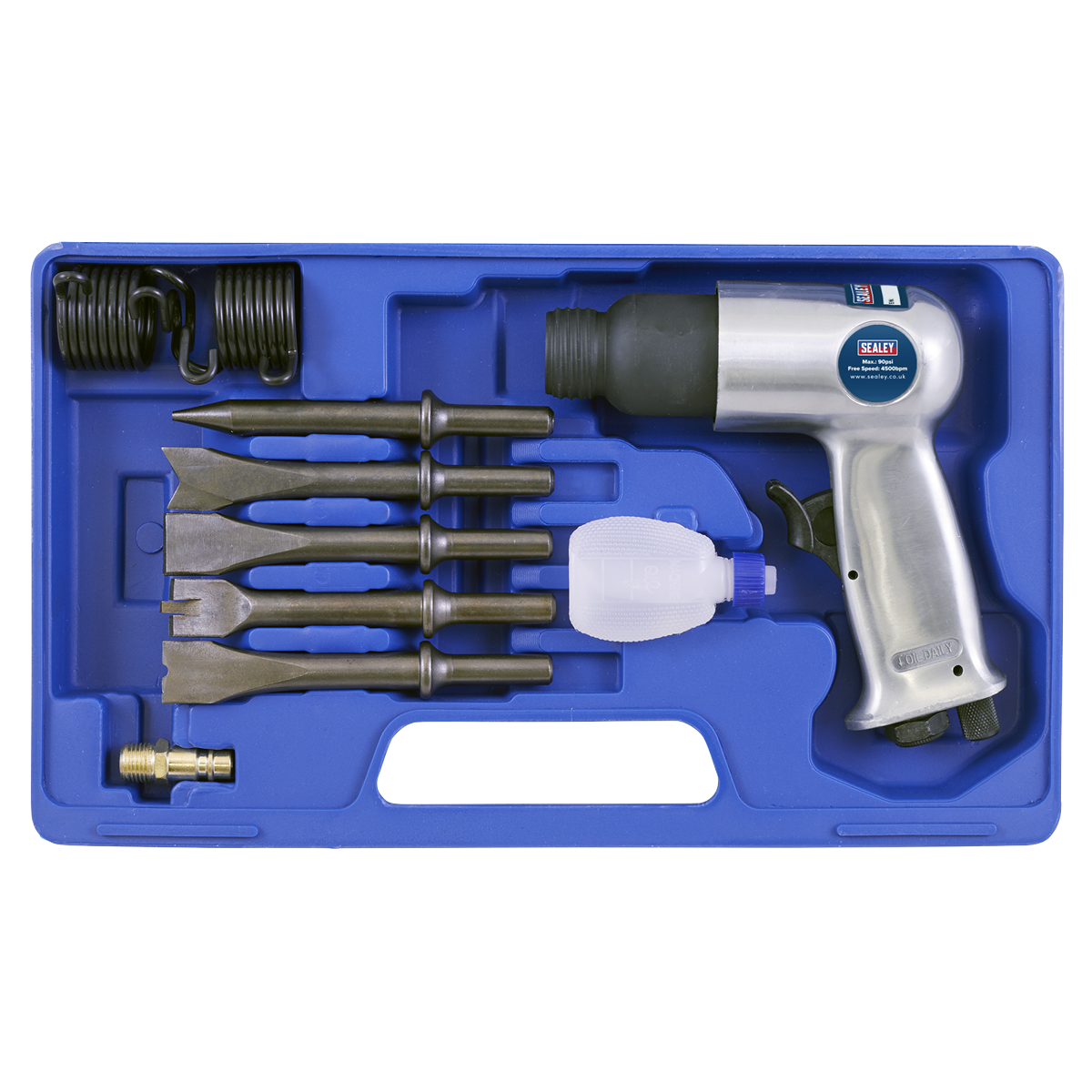 Sealey SA12/S Air Hammer Kit with Chisels Medium Stroke