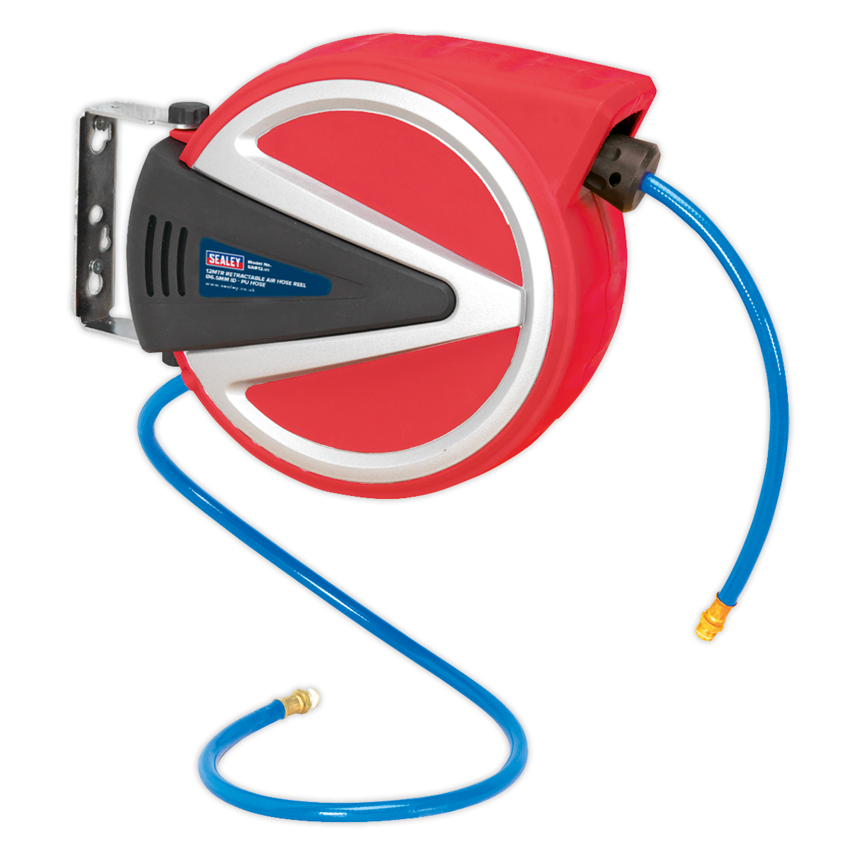 Sealey SA812 Retractable Air Hose Reel 12m Ø6.5mm ID - PU Hose