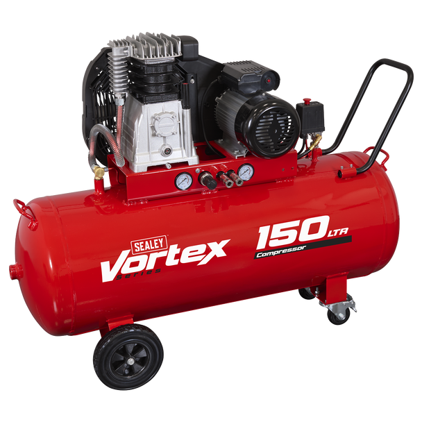 Sealey SAC1153B 150L Belt Drive Air Compressor with Cast Cylinders 3hp
