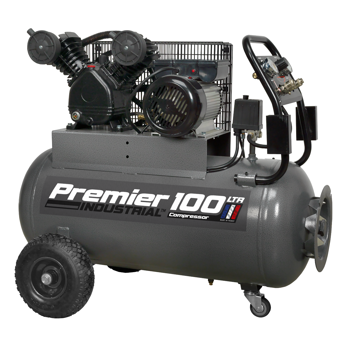 Sealey SAC3103B Premier 100L Belt Drive Air Compressor with Front Control Panel 3hp