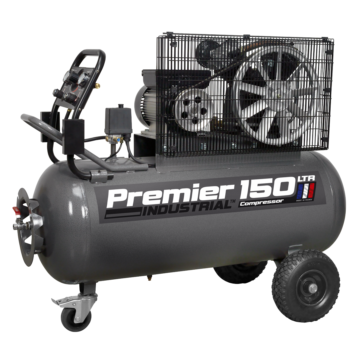 Sealey SAC3153B Premier 150L Belt Drive Air Compressor with Front Control Panel 3hp