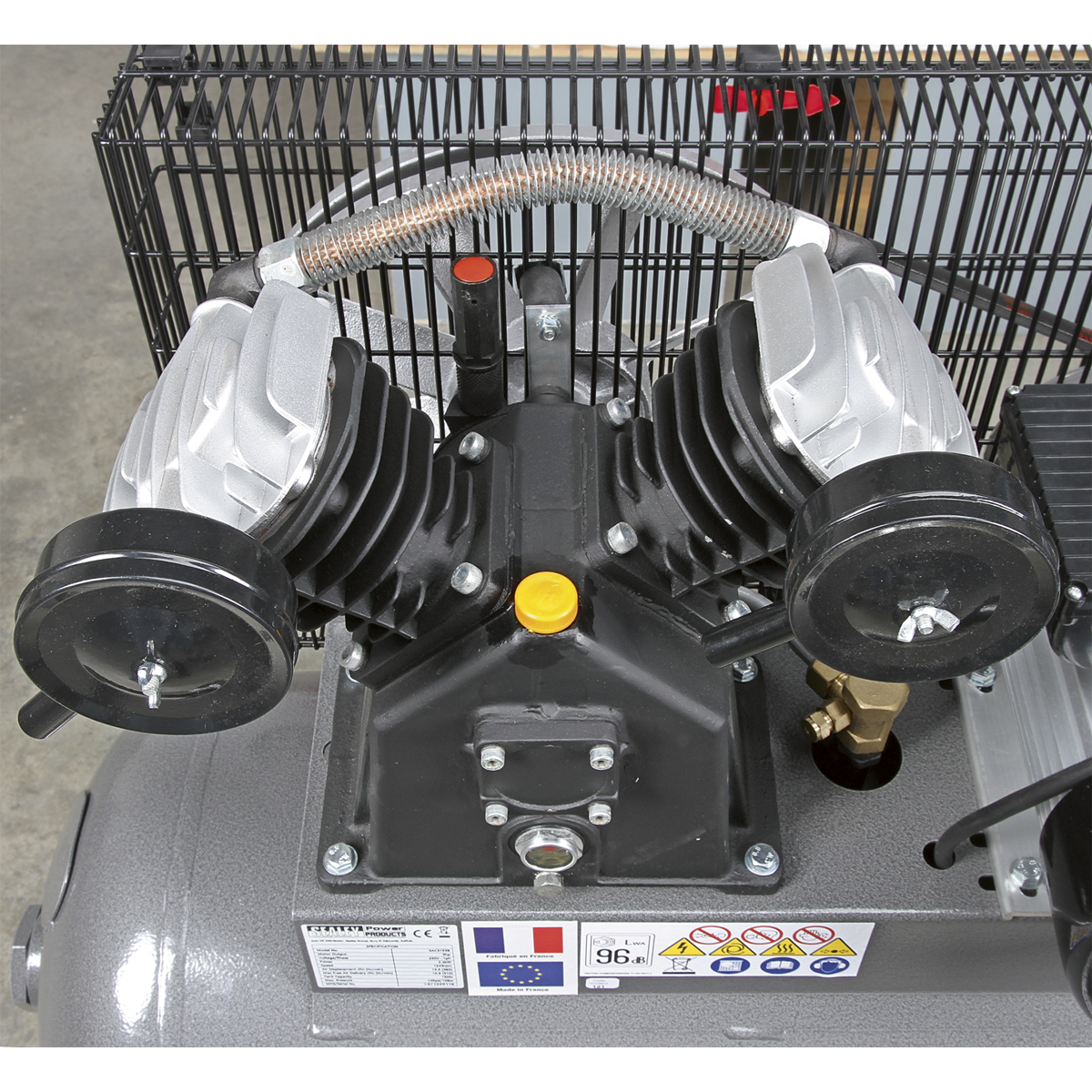 Sealey SAC3203B Premier 200L Belt Drive Air Compressor with Front Control Panel 3hp