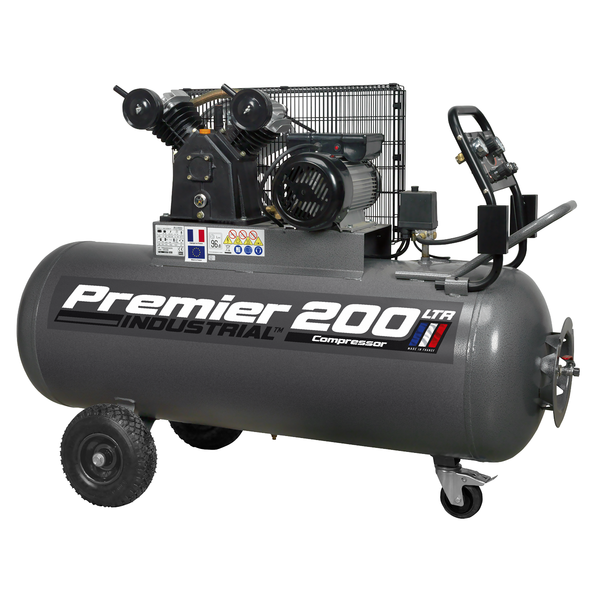 Sealey SAC3203B Premier 200L Belt Drive Air Compressor with Front Control Panel 3hp