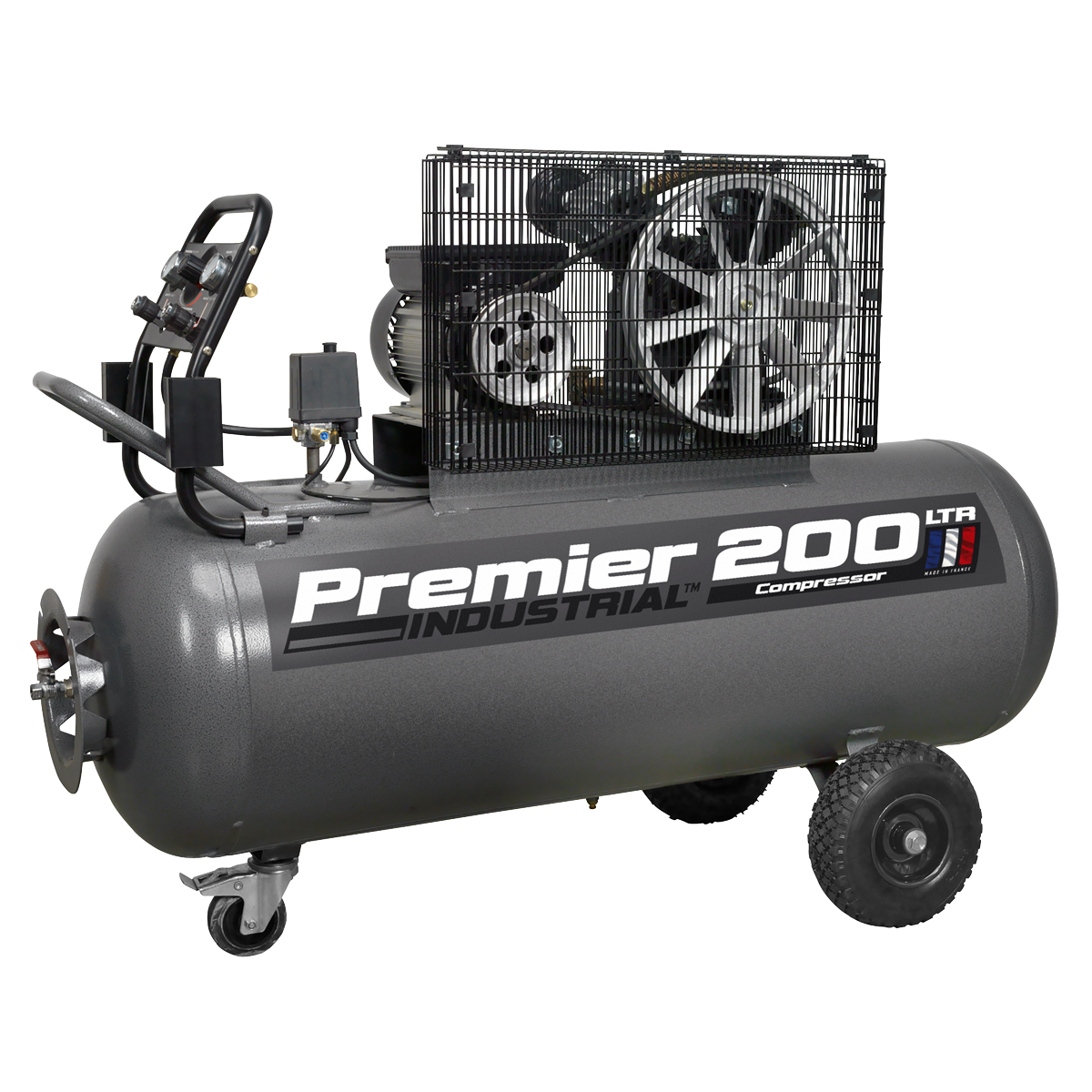 Sealey SAC3203B Premier 200L Belt Drive Air Compressor with Front Control Panel 3hp
