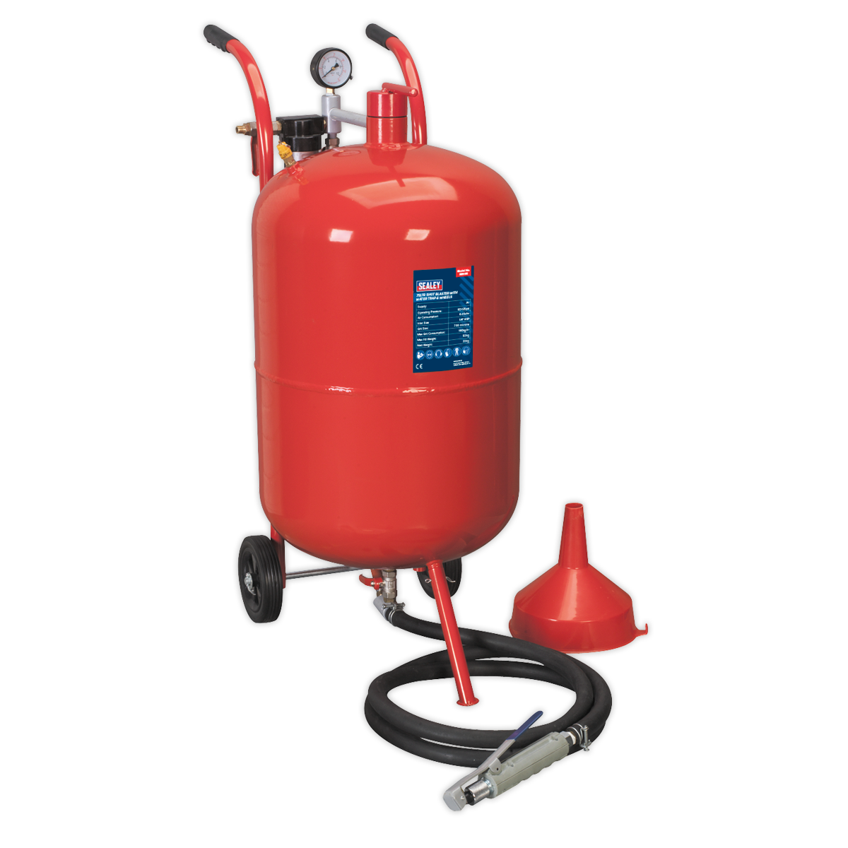 Sealey SB998 Shot Blaster with Water Trap & Wheels 75L