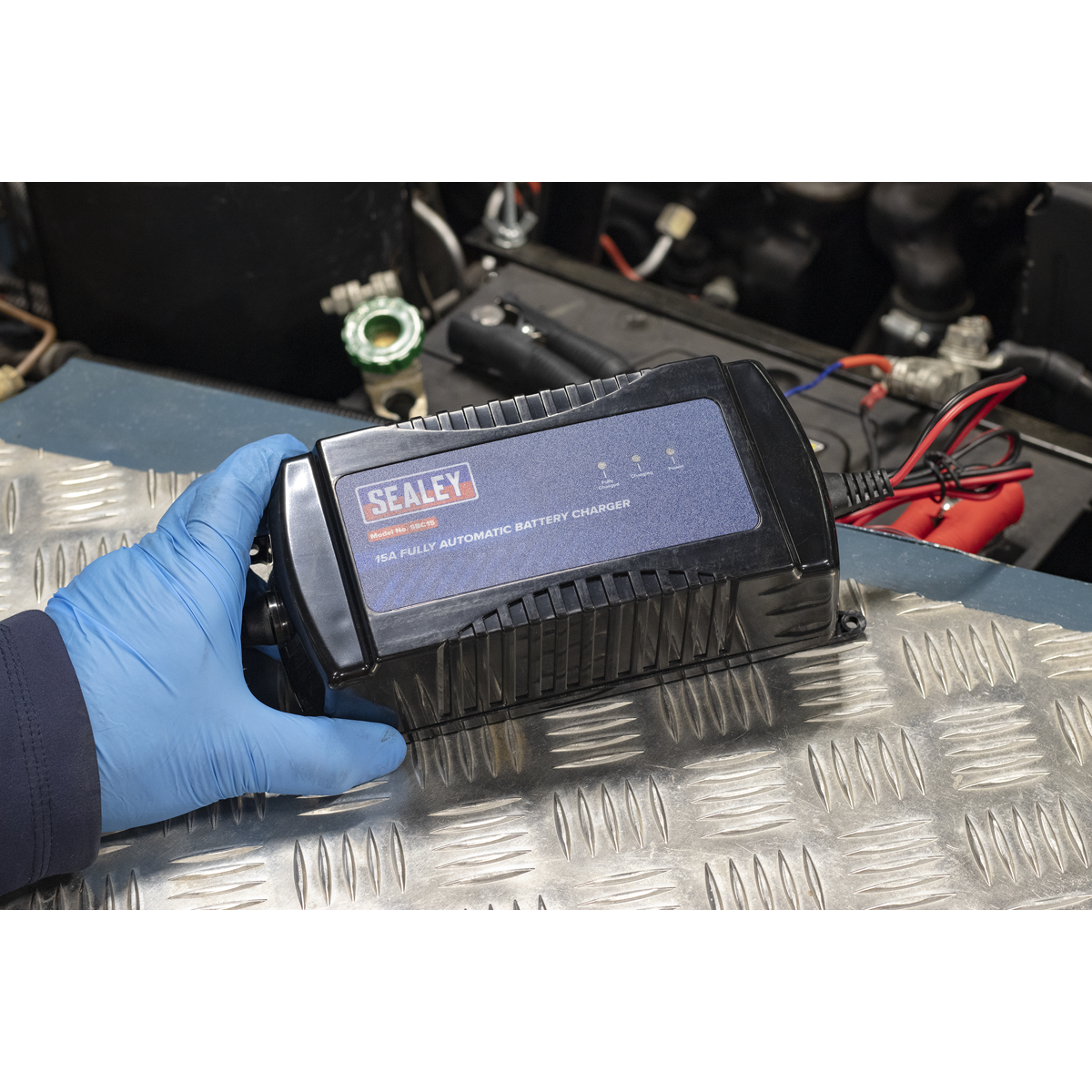 Sealey SBC15 Battery Charger 12V 15A Fully Automatic