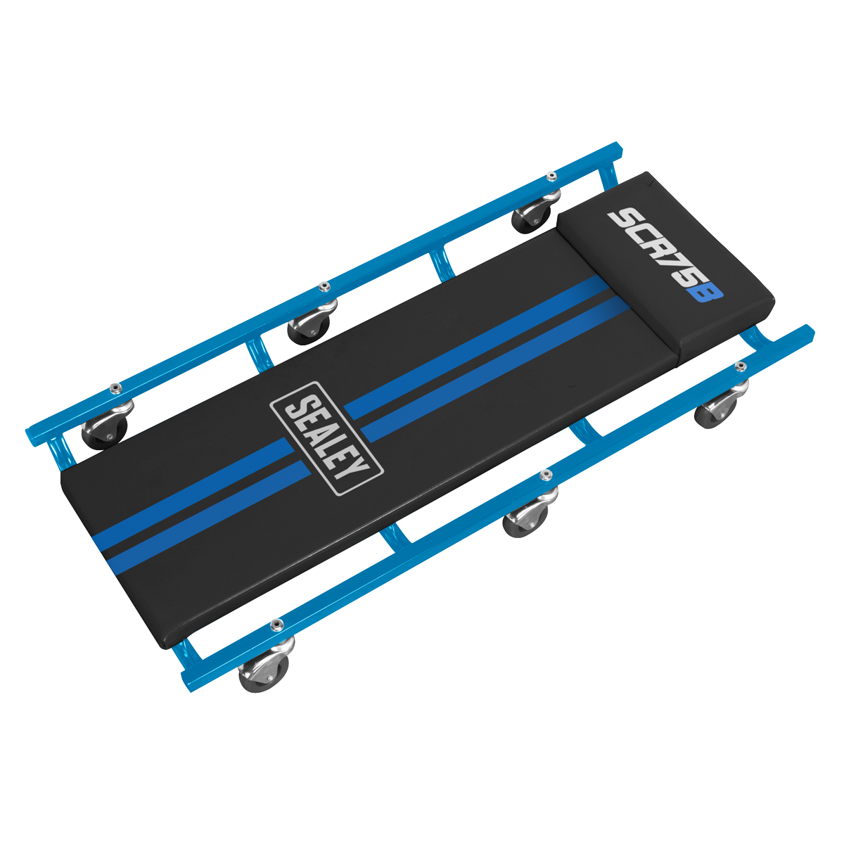 Sealey SCR75B 36" Deluxe American-Style Creeper with Steel Frame & 6 Wheels - Blue