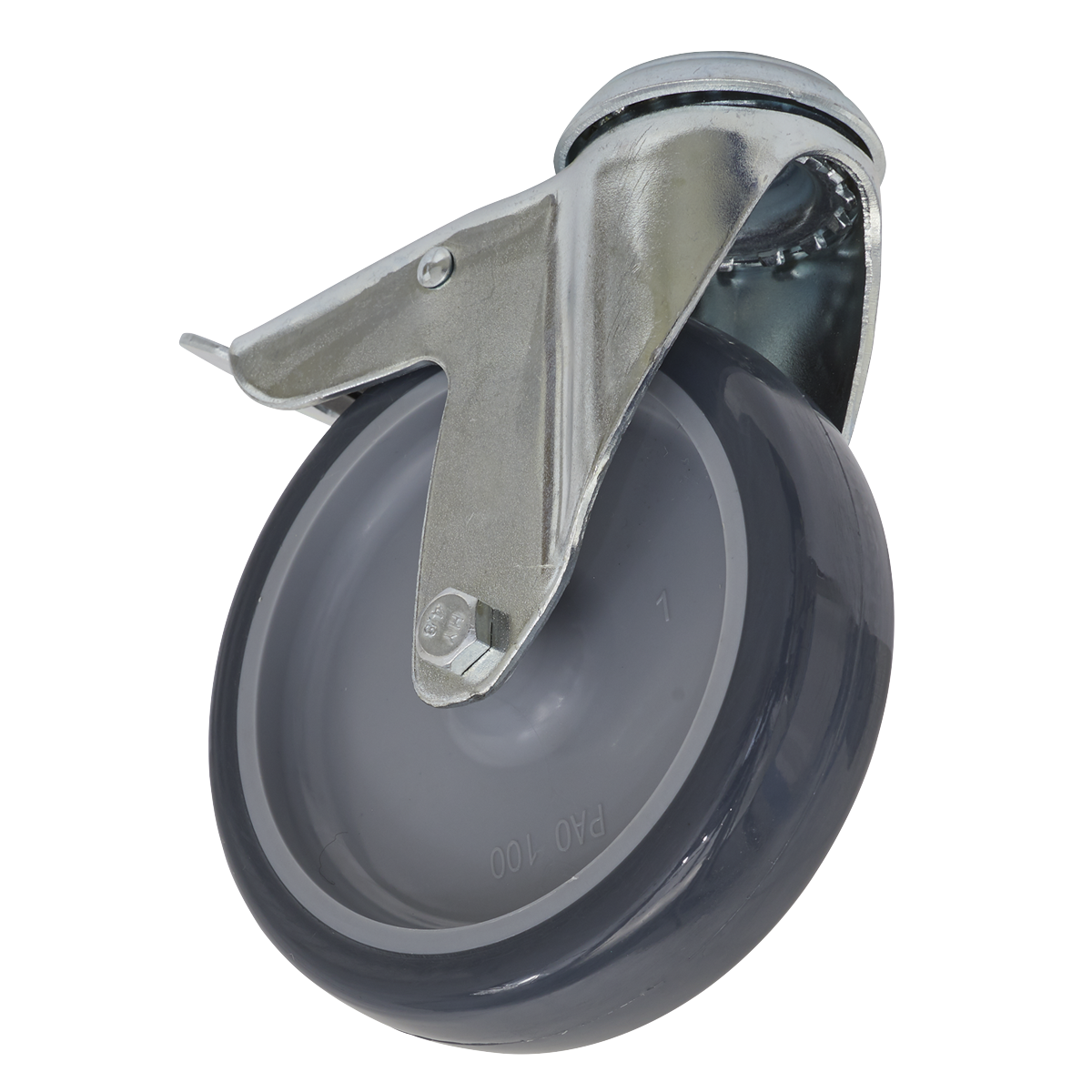 Sealey SCW2100SBL Castor Wheel Bolt Hole Swivel with Total Lock Ø100mm