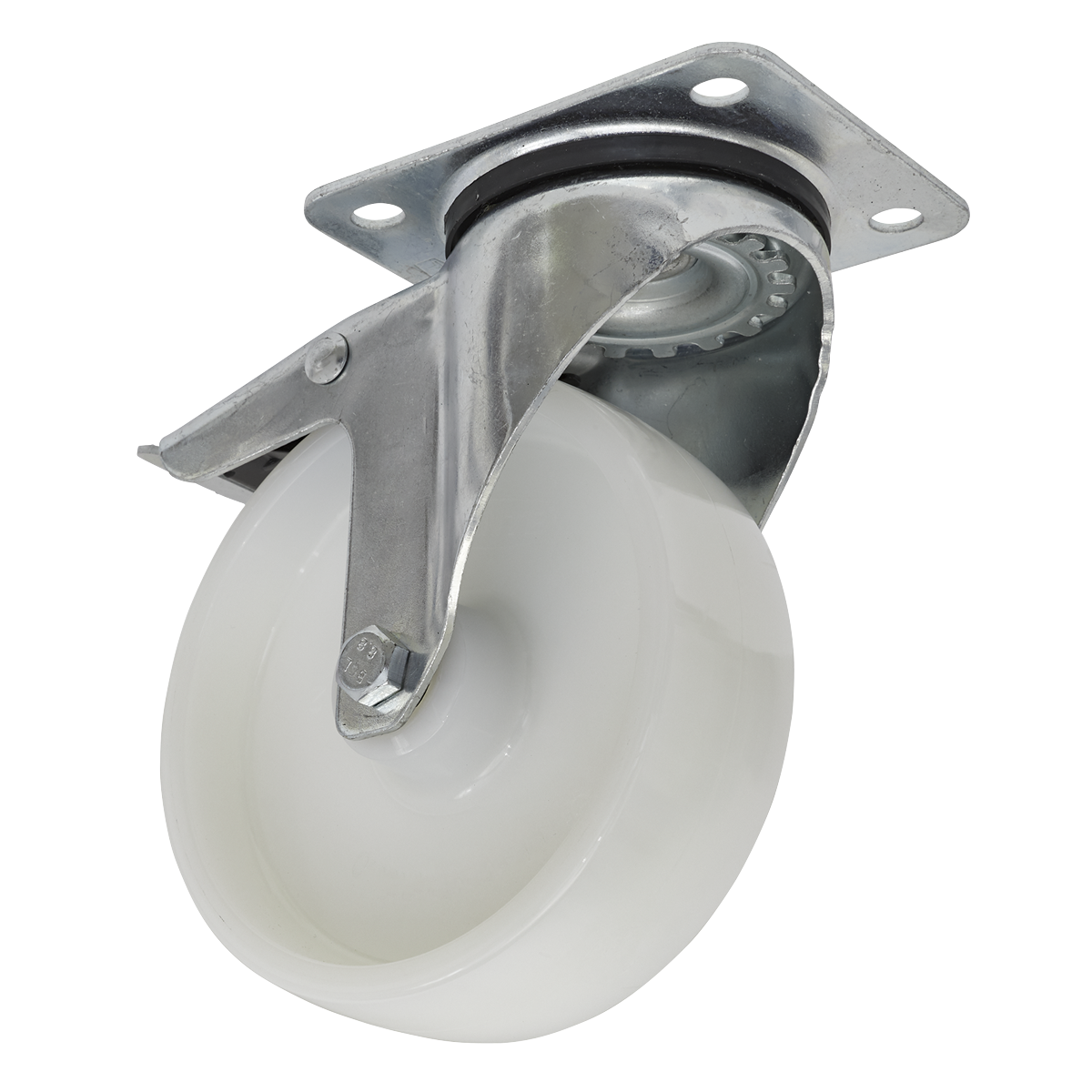 Sealey SCW4125SPL Castor Wheel Swivel Plate with Total Lock Ø125mm