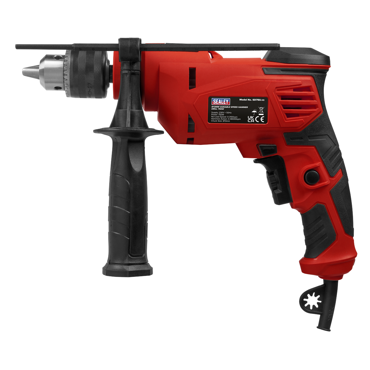 Sealey SD750 13mm Variable Speed Hammer Drill 750W/230V
