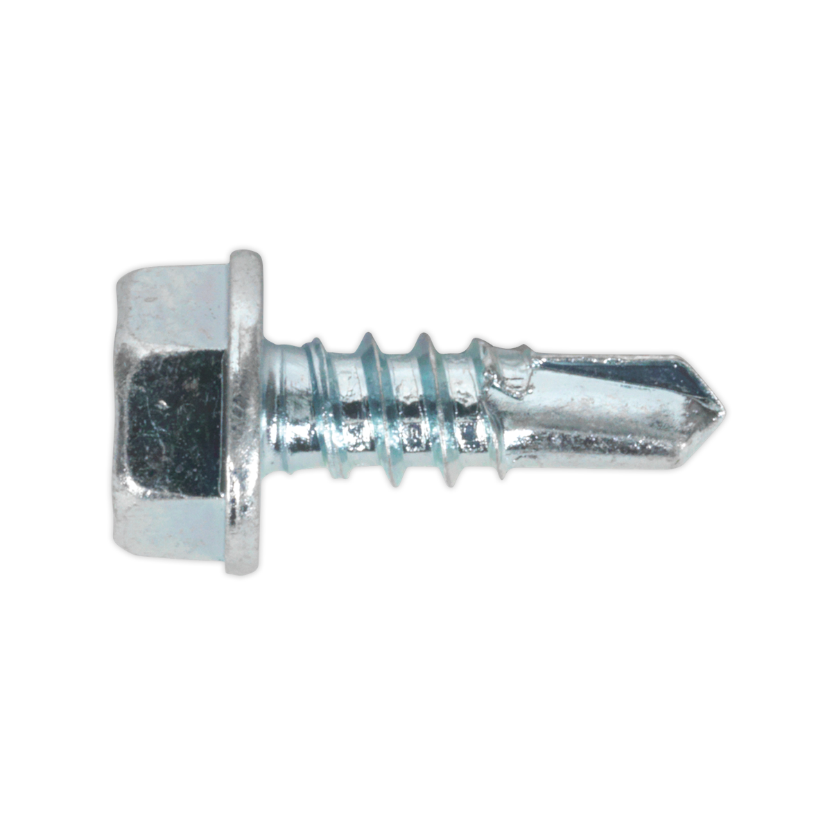 Sealey SDHX4213 Self Drilling Screw 4.2 x 13mm Hex Head Zinc Pack of 100
