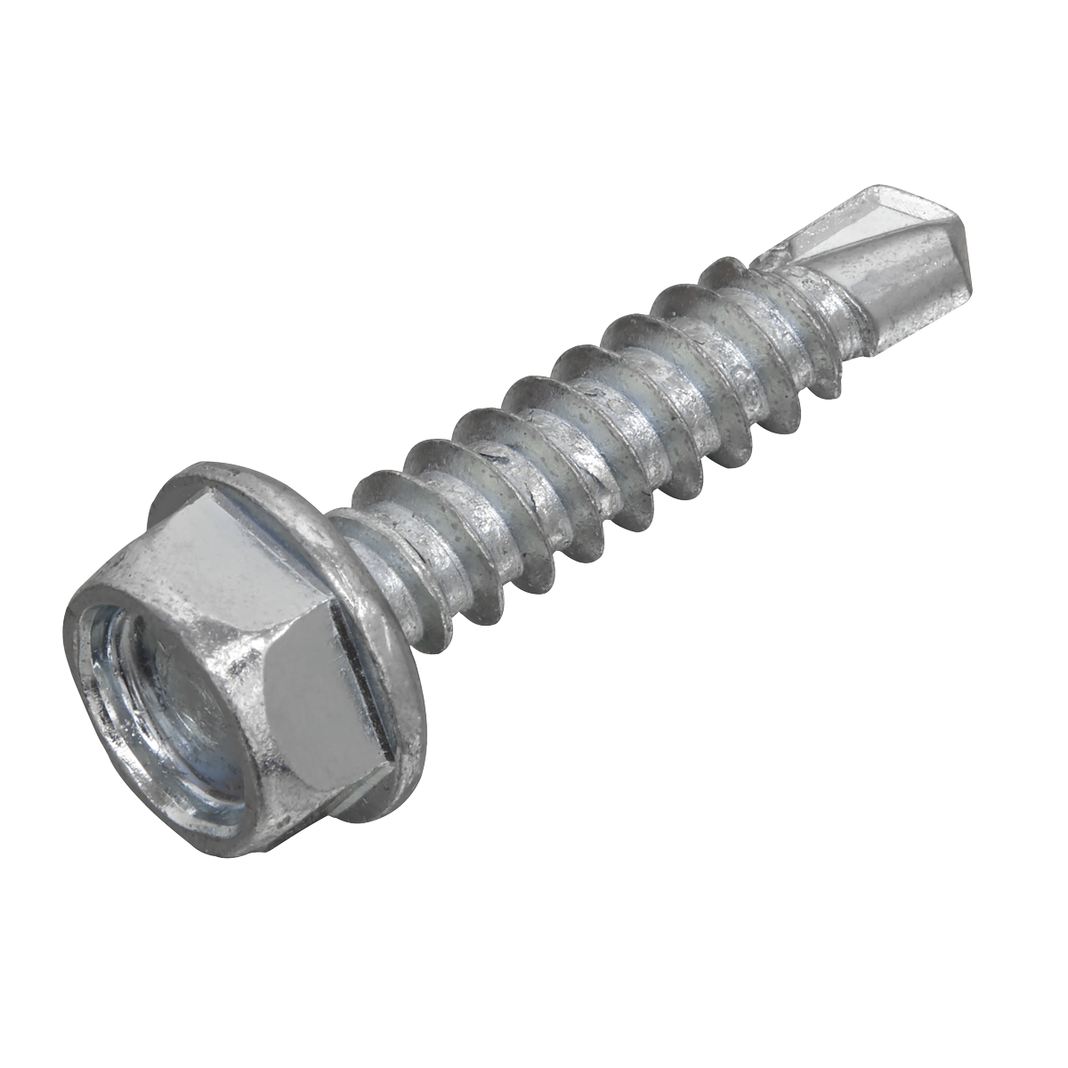 Sealey SDHX4219 Self Drilling Screw 4.2 x 19mm Hex Head Zinc Pack of 100